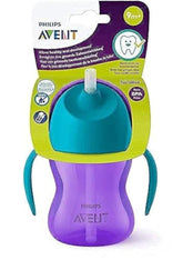 Philips Avent Spout Cup 200ml – Purple/Blue – 100% Leak-Proof, Dentist Recommended – 9m+
