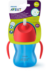 Philips Avent Bendy Straw Cup 200ml – Blue/Red – Supports Oral Development, BPA-Free – 9m+