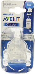Philips Avent Classic+ Baby Bottle Teats – 3m+ – Pack of 2 – Medium Flow, BPA-Free