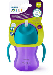 Philips Avent Spout Cup 200ml – Purple/Blue – 100% Leak-Proof, Dentist Recommended – 9m+