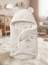 Sunnozy Premium Soft Furry Baby Sleeping Bag & Swaddle Wrap