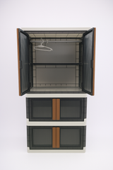 Momipop Premium Modular Baby Wardrobe – 3-Tier with Hanger Section