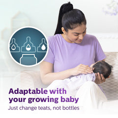 Philips Avent Grow Baby Bottle 330ml – Penguin Design – Swappable Teat – BPA-Free