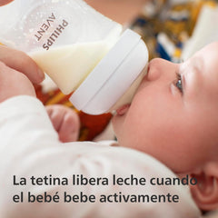 Philips Avent Natural Response Baby Bottle 260ml – Pink – Breast-Like Teat – 1m+