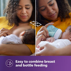 Philips Avent Natural Response Baby Bottle 260ml – Blue – 0% BPA – Breastfeeding Support