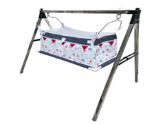 Soft-Sided Baby Cradle with Hanging Design – Comfortable & Portable Sleep Space