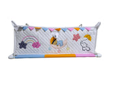 Sleeping Baby Cradle Cloth – Quilted Cotton Jhula with Rainbow & Elephant Design