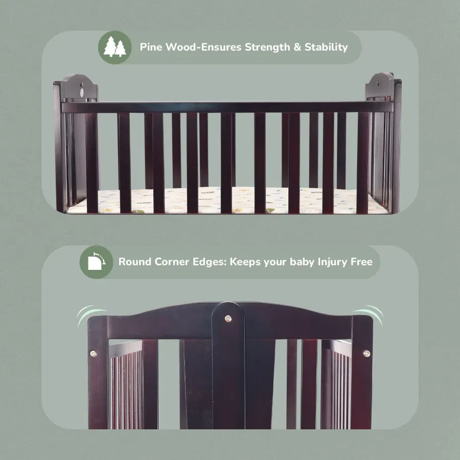 R for Rabbit Dream Time Premium Wooden Baby Cradle – MOMIPOP