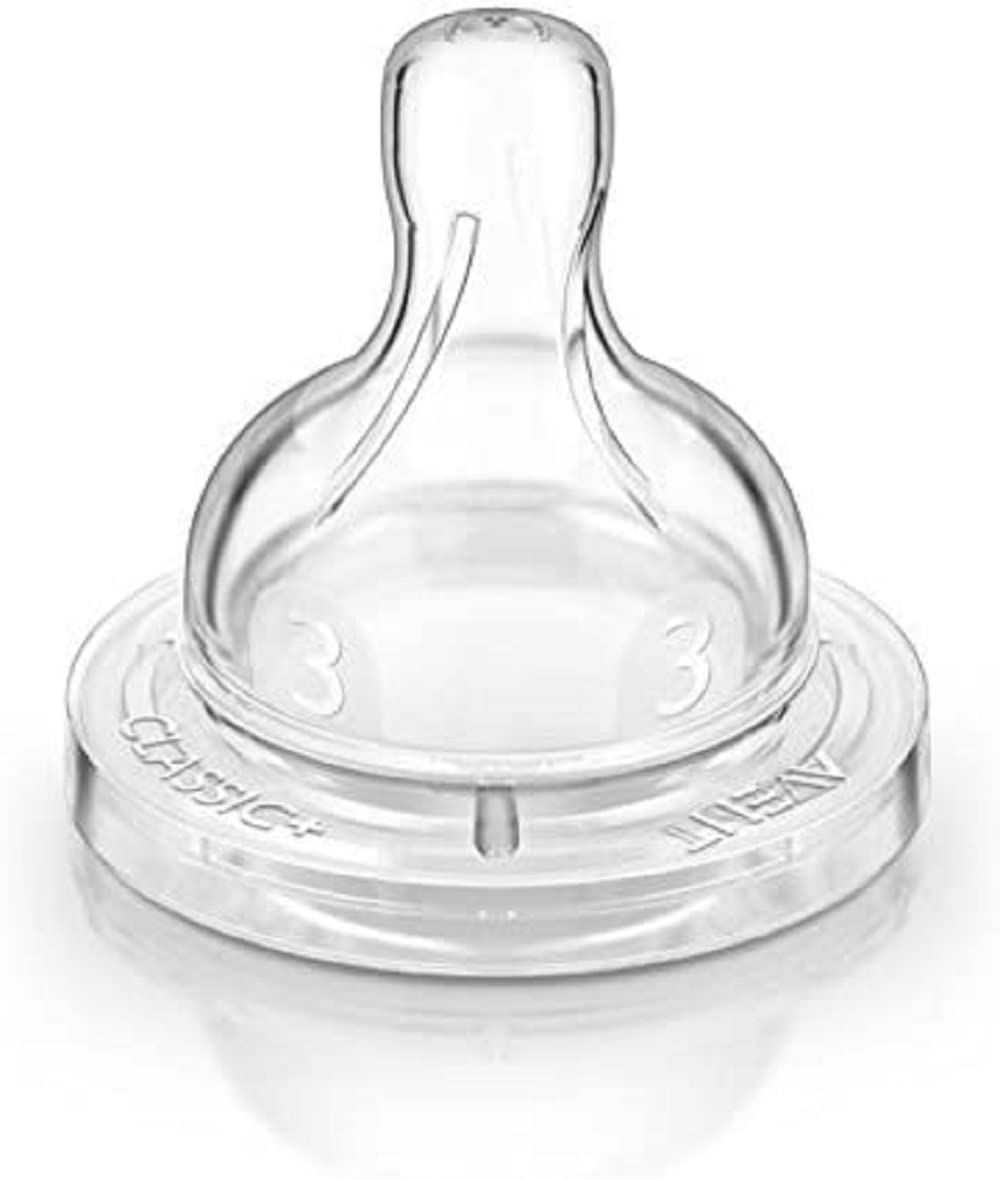 Philips Avent Classic+ Baby Bottle Teats – 3m+ – Pack of 2 – Medium Flow, BPA-Free