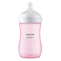 Philips Avent Natural Response Baby Bottle 260ml – Pink – Breast-Like Teat – 1m+