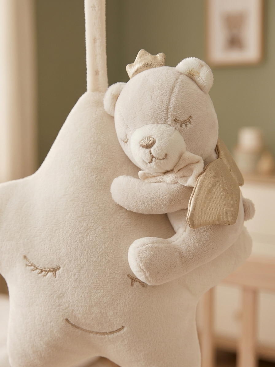 Baby Musical Pull String Toy – Soft Plush Hanging Crib Music Toy