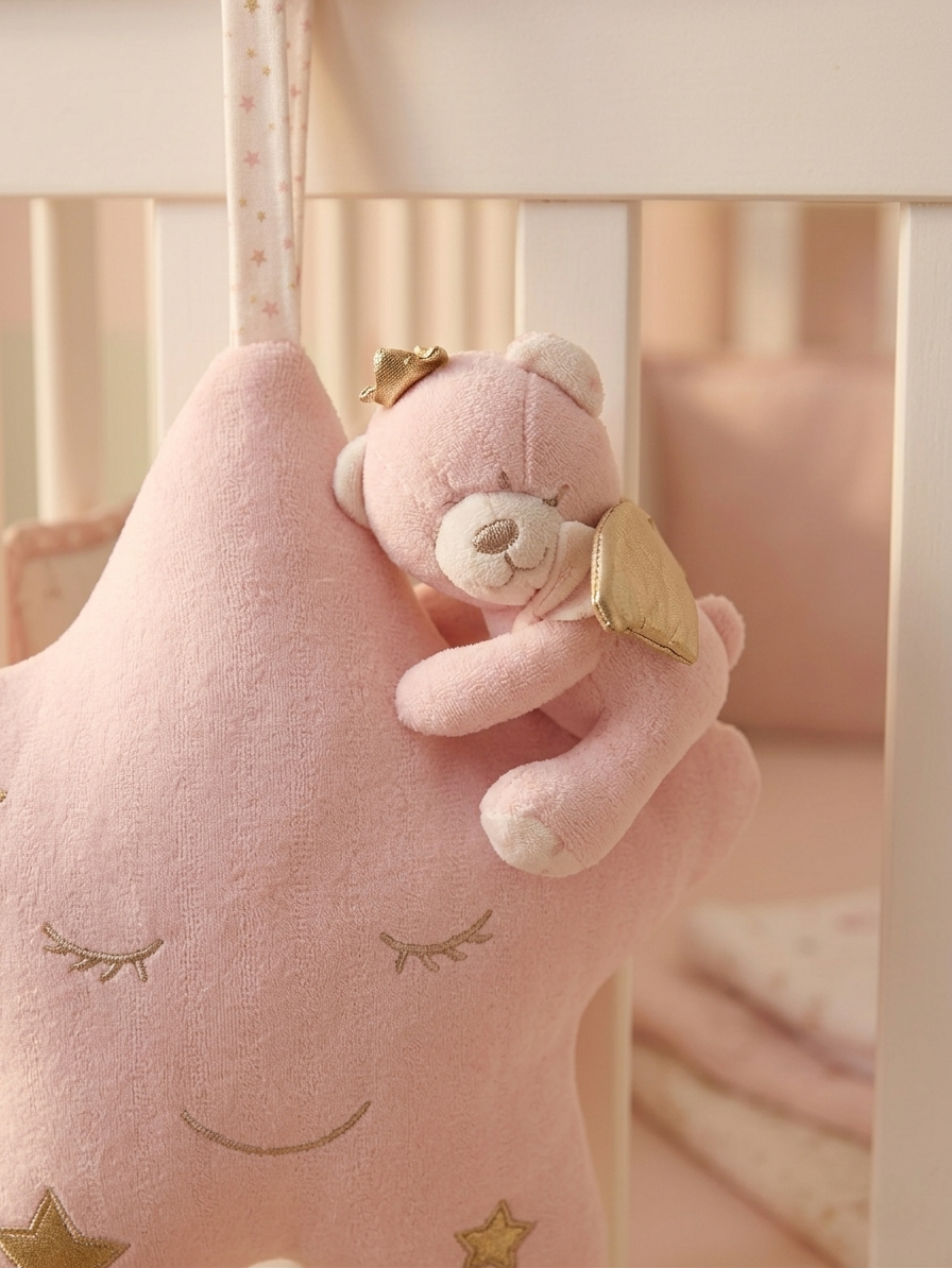 Baby Musical Pull String Toy – Soft Plush Hanging Crib Music Toy