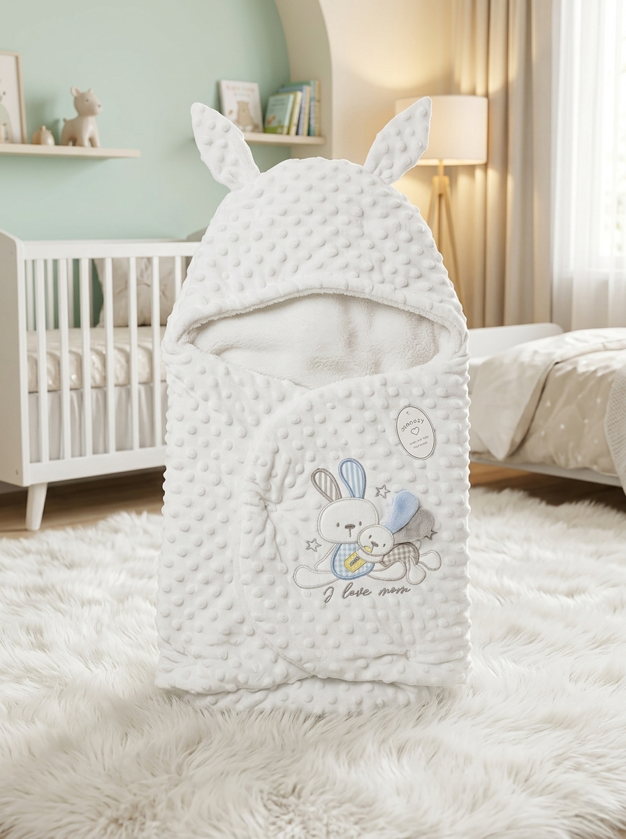 remium Baby Hooded Sleeping Bag | Soft & Warm Newborn Baby Wrapper