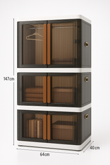 Momipop Premium Modular Baby Wardrobe – 3-Tier with Hanger Section