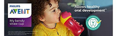 Philips Avent Bendy Straw Cup 300ml – Pink/Yellow – Dentist Recommended, BPA-Free – 12m+