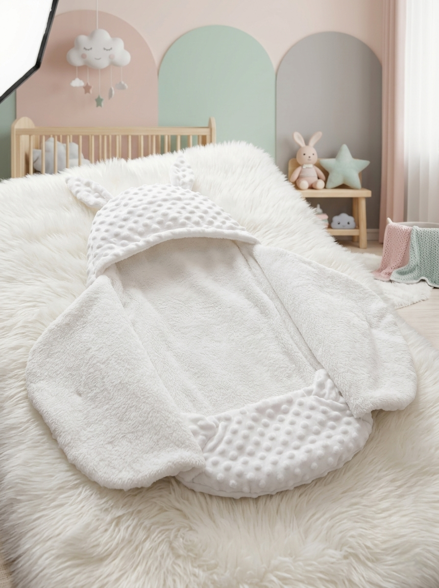 remium Baby Hooded Sleeping Bag | Soft & Warm Newborn Baby Wrapper