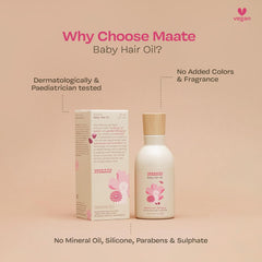 Maate Baby Hair Oil – Pure Care for Your Little One’s Growing Locks (150 ml)