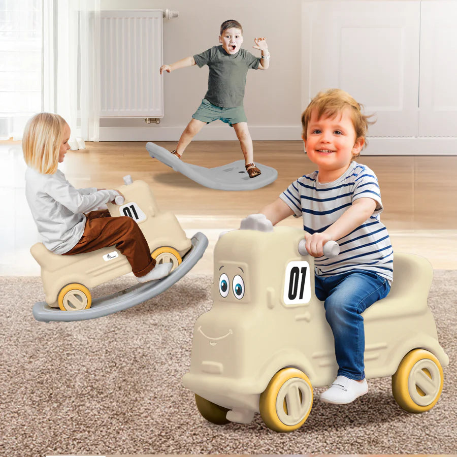 Rock N Ride 3-in-1 Balance Board, Ride-On & Rocker for Kids (1–4 Years)