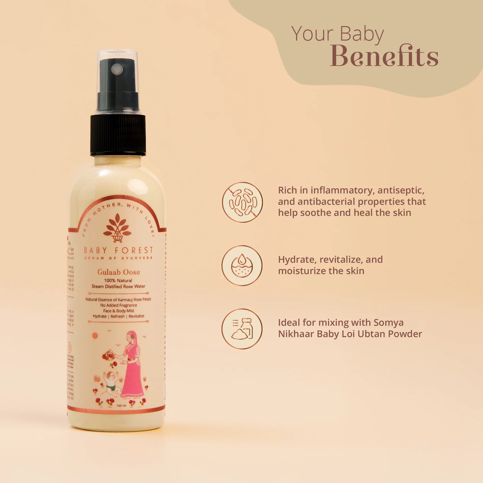 Gulaab Oose - Baby Rose Water Mist