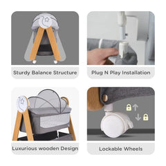 Lullabies Woodsy Electric Cradle for Babies