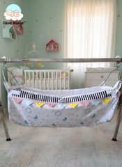 Fabric Master™ Premium Cotton Baby Hammock (Jhula) – Dreamy Sky Edition