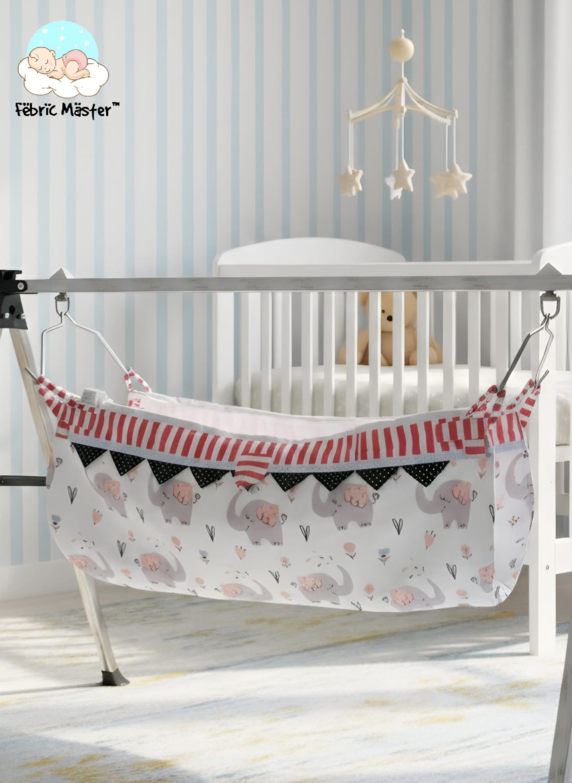 Fabric Master™ Premium Cotton Baby Hammock (Jhula) – Designer Print Collection