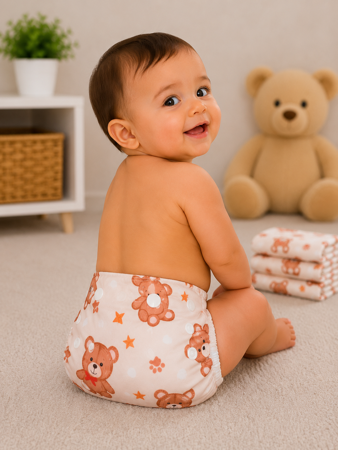 Sunnozy Premium All-in-One Reusable Baby Diaper