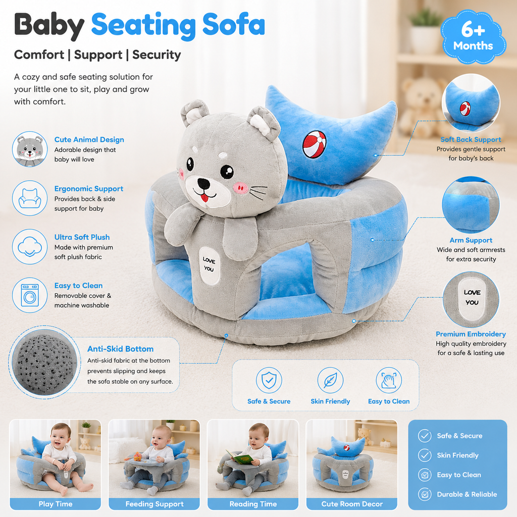 Premium Baby Seating Sofa – Comfort, Support & Security