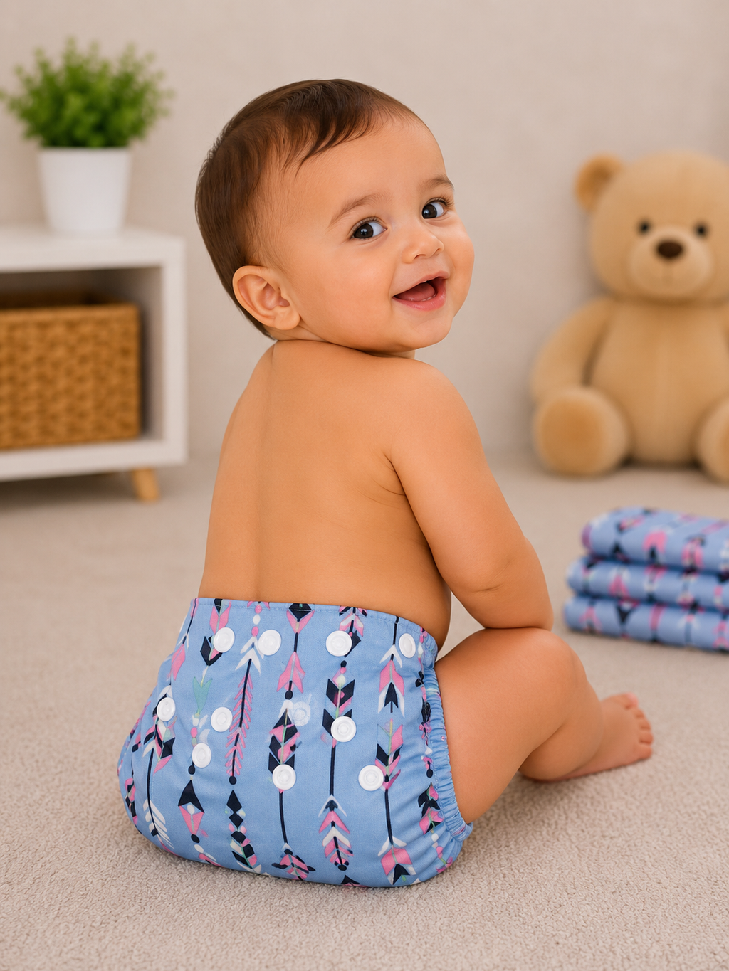 Sunnozy Premium All-in-One Reusable Baby Diaper