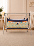 Premium Digital Print Cotton Baby Cradle (Paraniyu) with Steel Stand