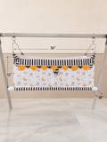 Premium Digital Print Cotton Baby Cradle (Paraniyu) with Steel Stand