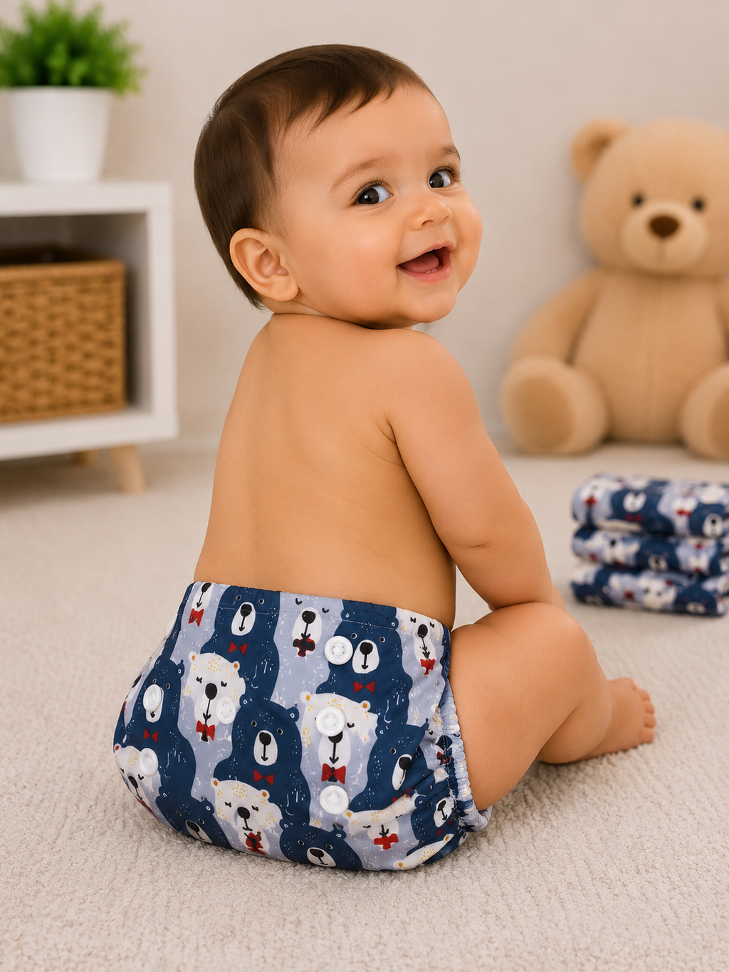 Sunnozy Premium All-in-One Reusable Baby Diaper