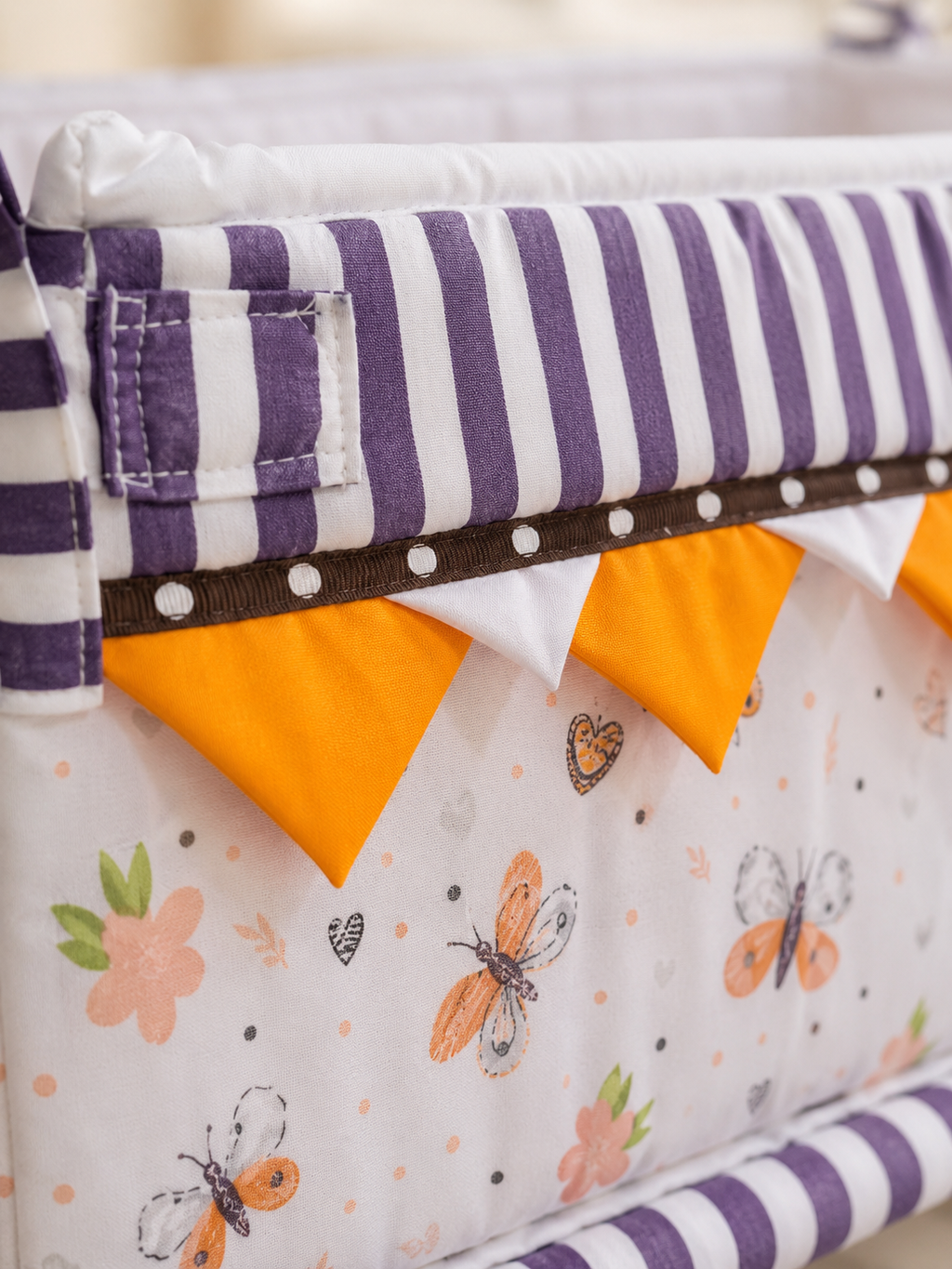 Premium Digital Print Cotton Baby Cradle (Paraniyu) with Steel Stand