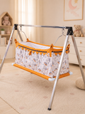 Premium Digital Print Cotton Baby Cradle (Paraniyu) with Steel Stand