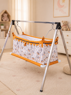 Premium Digital Print Cotton Baby Cradle (Paraniyu) with Steel Stand