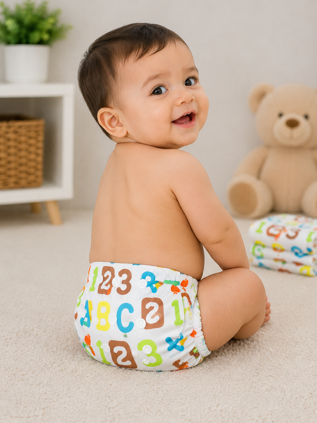 Sunnozy Premium All-in-One Reusable Baby Diaper