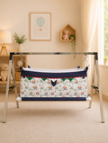 Premium Digital Print Cotton Baby Cradle (Paraniyu) with Steel Stand